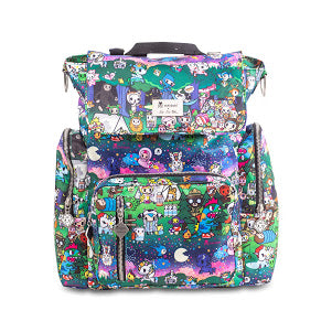 JU-JU-BE BE SPORTY CONVERTIBLE BACKPACK TOKIDOKI CAMP TOKI
