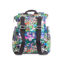 Load image into Gallery viewer, JU-JU-BE BE SPORTY CONVERTIBLE BACKPACK - TOKIDOKI CAMP TOKI