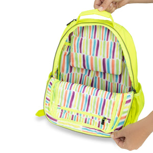 JU-JU-BE | BE PACKED BACKPACK | CHROMATICS FLOURO HIGHLIGHTER YELLOW