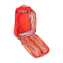 Load image into Gallery viewer, JUJUBE | BE RIGHT BACK BACKPACK NAPPY BAG | CHROMATICS FLOURO NEON CORAL