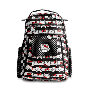JU-JU-BE BE RIGHT BACK BACKPACK NAPPY BAG - HELLO KITTY DOTS AND STRIPES