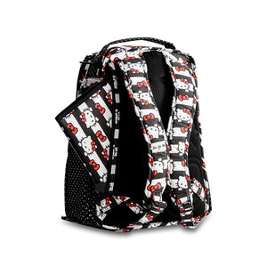 JU-JU-BE BE RIGHT BACK BACKPACK NAPPY BAG - HELLO KITTY DOTS AND STRIPES