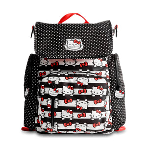 JU-JU-BE BE SPORTY CONVERTIBLE BACKPACK - HELLO KITTY DOTS AND STRIPES
