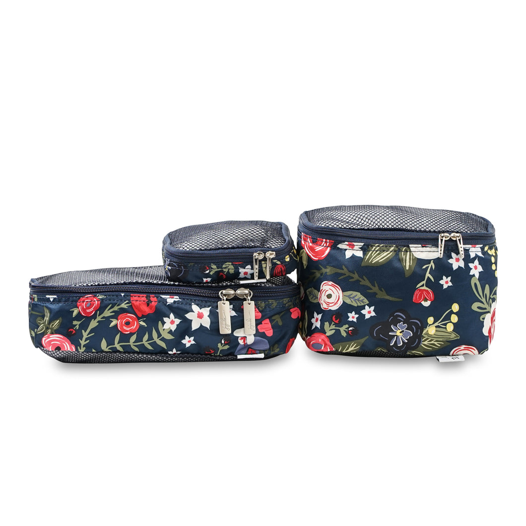 JU-JU-BE | BE ORGANISED PACKING CUBES | MIDNIGHT POSY